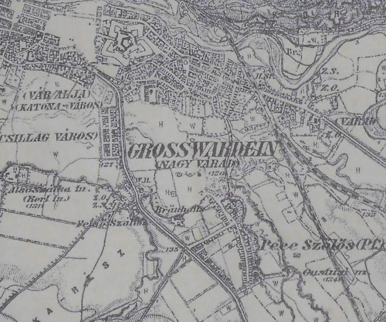 Harta Oradiei 1887, colecție Lt. Col. (r) Ing. Gheorghe Nedelcu