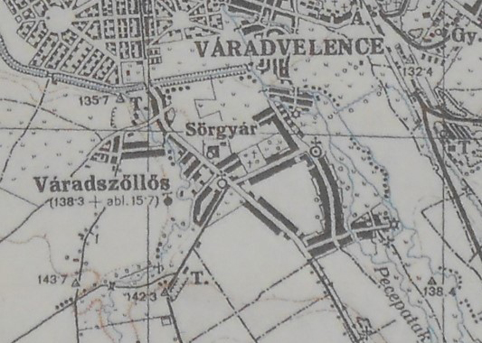 Harta Oradiei la 1942, colecție Lt. Col. (r) Ing. Gheorghe Nedelcu
