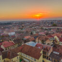 Oradea la apus din Turnul Primariei
