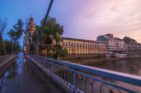 Apus privit de pe Podul Intelectualilor