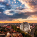 Apusul privit din Turnul Primăriei