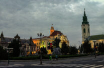 Piata Unirii, panorama by night