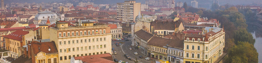 Piața Ferdinand vedere din Turnul Primăriei
