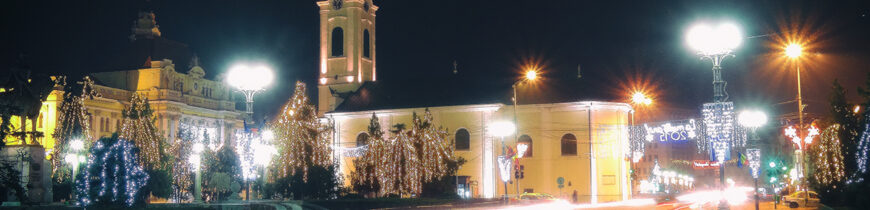 Piața Unirii, în zi de sărbătoare