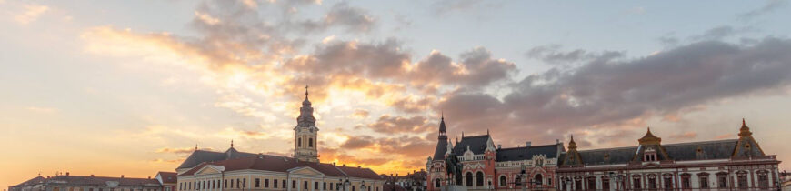 Piața Unirii la apus