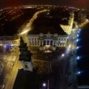 Primaria Oradea privita de sus, by night